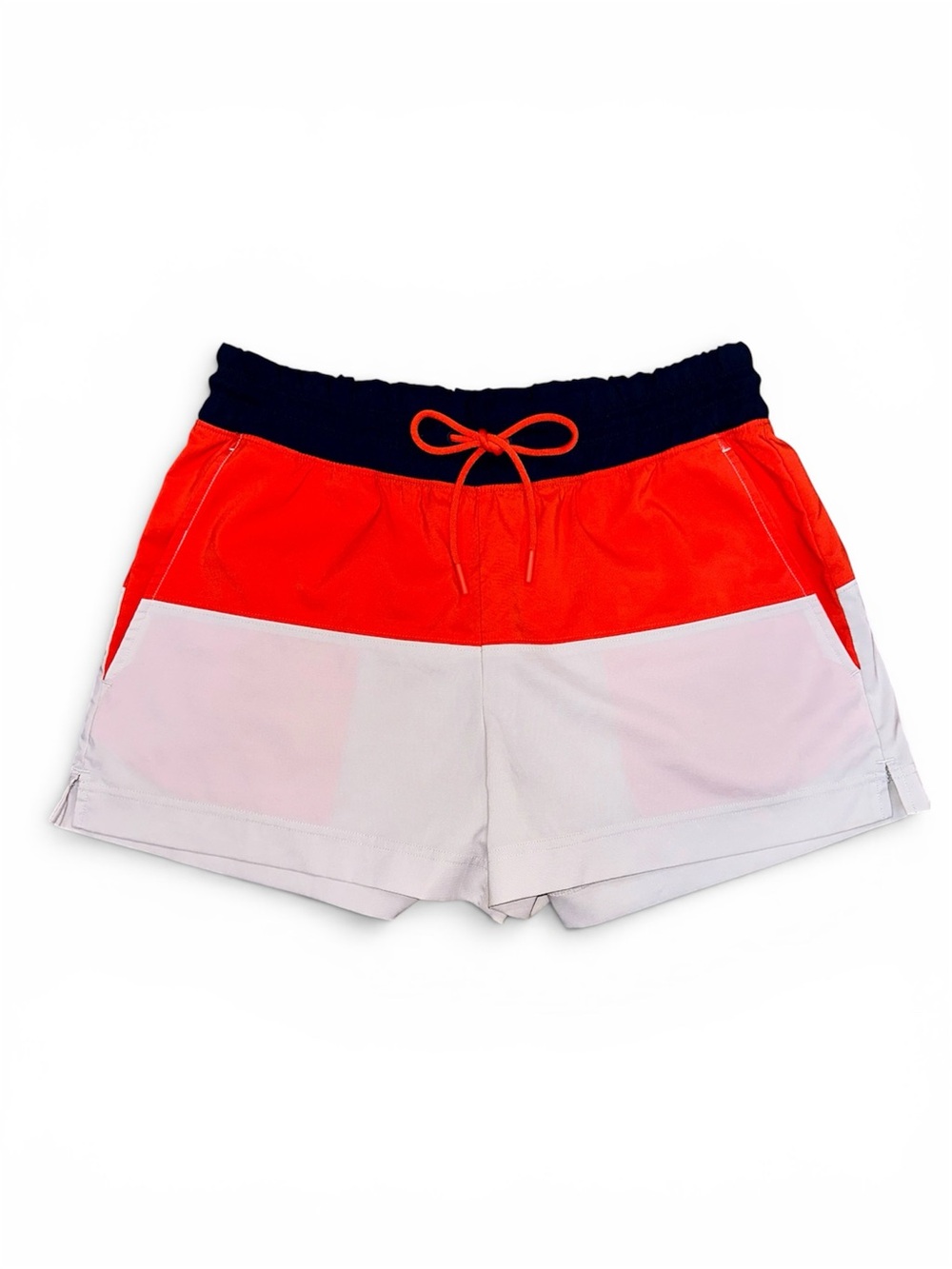 Athleta Oahu Colorblock Short-Drawstring Size 6 - Red, White & Navy